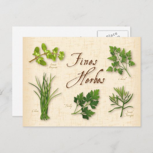 Briefkaart Fines Herbs aanpassen (Voorkant / Achterkant)