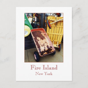 briefkaart "Fire Island Colored Wagons"
