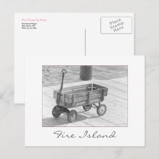 briefkaart "Fire Island Wagon" (Voorkant / Achterkant)