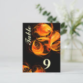 Briefkaart Fireball Table Number (Staand voorkant)