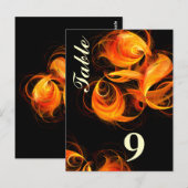 Briefkaart Fireball Table Number (Voorkant / Achterkant)