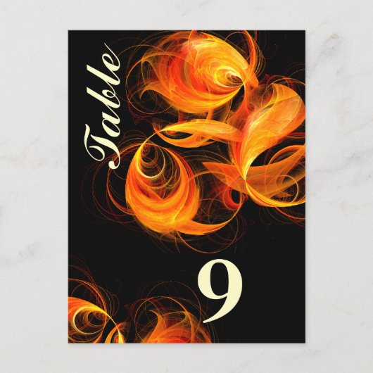 Briefkaart Fireball Table Number (Voorkant)