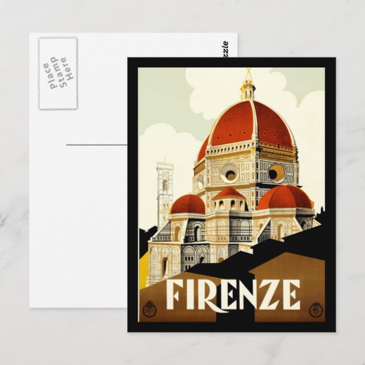 Briefkaart Firenze Italië Print Groeten (Voorkant / Achterkant)