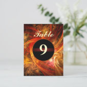 Briefkaart Firestorm Table Number (Staand voorkant)