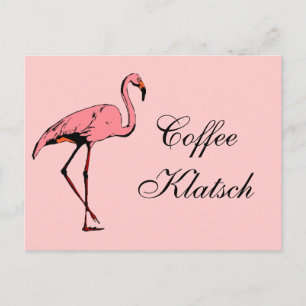 Briefkaart  Flamingo Coffee Klatsch Invite