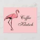 Briefkaart Flamingo Coffee Klatsch Invite (Voorkant)