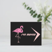 Briefkaart Flamingo Ik heb verhuisd Nieuw Adres PC (Staand voorkant)