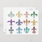 Briefkaart Fleur de Lis (Voorkant / Achterkant)