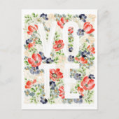 Briefkaart Floral (Voorkant)