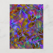 Briefkaart Floral Abstract Glas in lood (Voorkant)