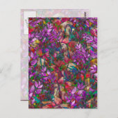 Briefkaart Floral Abstract Glas in lood (Voorkant / Achterkant)