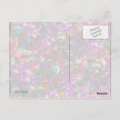 Briefkaart Floral Abstract Glas in lood (Achterkant)