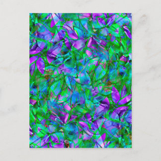 Briefkaart Floral Abstract Glas in lood