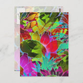 Briefkaart Floral Abstract kunstwerk (Voorkant / Achterkant)