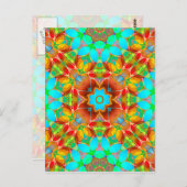 Briefkaart Floral Fractal Art G410 (Voorkant / Achterkant)