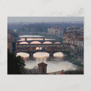Briefkaart Florence Bridges, Italië