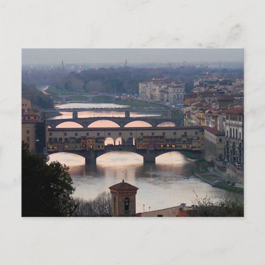 Briefkaart Florence Bridges, Italië (Voorkant)