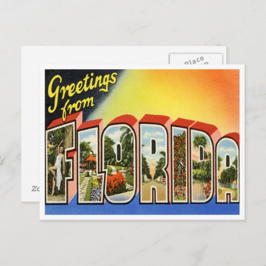  Briefkaart Florida (Voorkant / Achterkant)