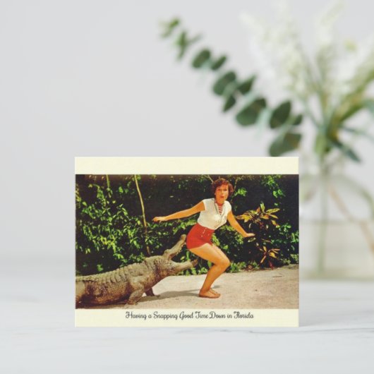  Briefkaart Florida Alligator (Staand voorkant)