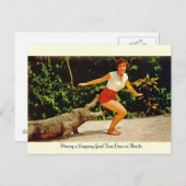  Briefkaart Florida Alligator (Voorkant / Achterkant)