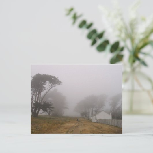 Briefkaart Foggy Point Reyes (Staand voorkant)