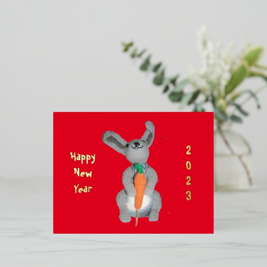 Briefkaart (folie) - 2023 Chinees nieuwjaar (Staand Voorkant)