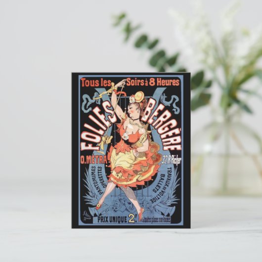 Briefkaart: Folies Bergere Briefkaart (Staand voorkant)
