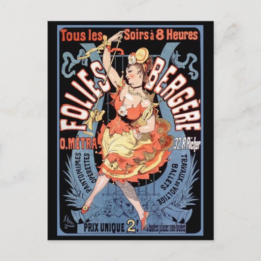 Briefkaart: Folies Bergere Briefkaart (Voorkant)