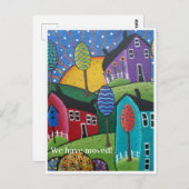 Briefkaart - Folk Art-boerenhoven/platteland (Voorkant / Achterkant)