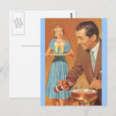 Briefkaart Fondue Party Festive Open House (Voorkant / Achterkant)