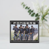  Briefkaart: Fongers Legerfietsen Briefkaart (Staand voorkant)