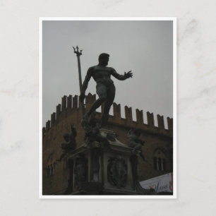 Briefkaart - Fontana del Nuttuno, Bologna, Italië