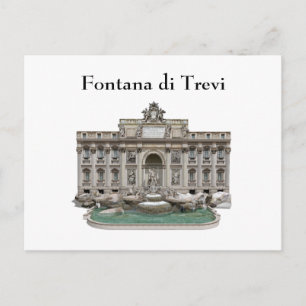 Briefkaart: Fontana di Trevi: Trevifontein Briefkaart