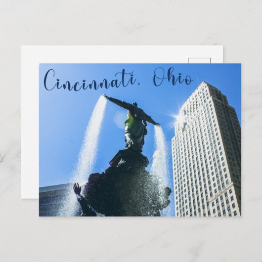 Briefkaart fontein Square (Voorkant / Achterkant)