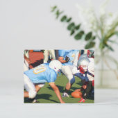 briefkaart footballs spelers (Staand voorkant)