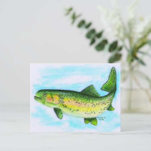 Briefkaart forel (Staand voorkant)