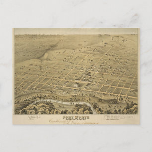 Briefkaart  Fort Worth Map