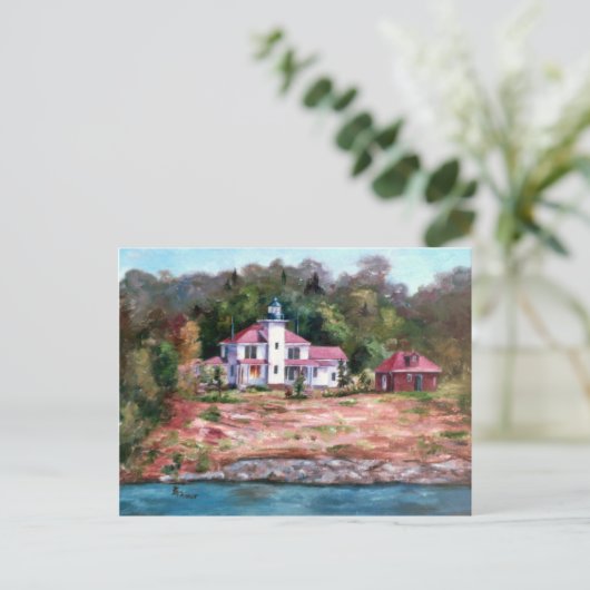 Briefkaart frambozenvuurtoren (Staand voorkant)