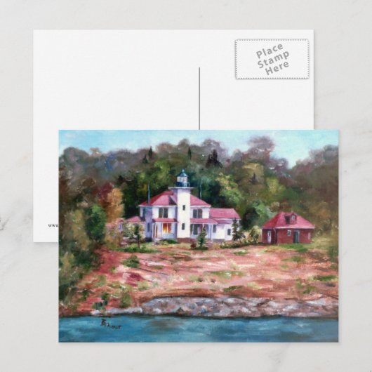 Briefkaart frambozenvuurtoren (Voorkant / Achterkant)