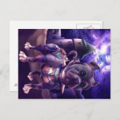 Briefkaart Franky The Pitbull Frankenstein (Voorkant / Achterkant)