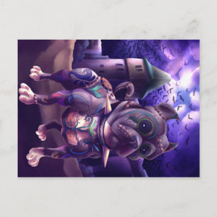 Briefkaart Franky The Pitbull Frankenstein