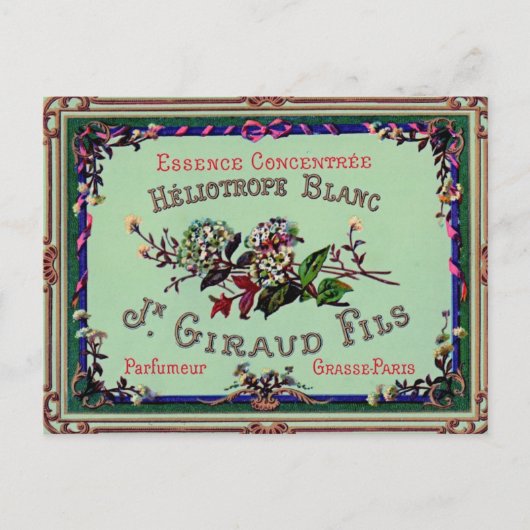 Briefkaart Frans parfumetiket (Voorkant)