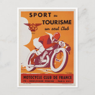 Briefkaart -  Frans Poster motorfiets