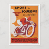 Briefkaart -  Frans Poster motorfiets (Voorkant)