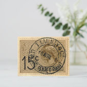 Briefkaart -  Frans poststempel (Staand voorkant)