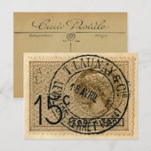 Briefkaart -  Frans poststempel (Voorkant / Achterkant)