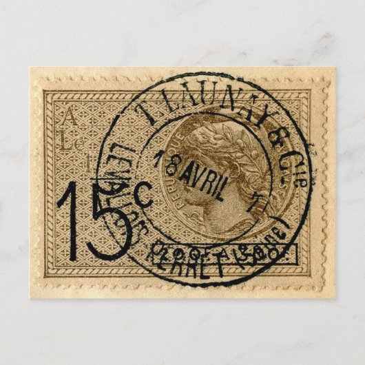 Briefkaart -  Frans poststempel (Voorkant)