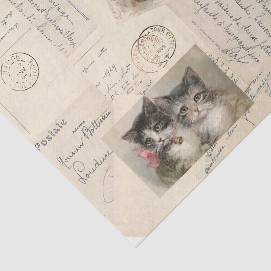  Briefkaart Frans weefselpapier Tissuepapier (Detail)