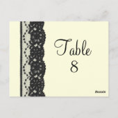 Briefkaart Franse Lace Table Numer (ivoor) (Achterkant)