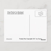 Briefkaart Freaky Pea (Achterkant)